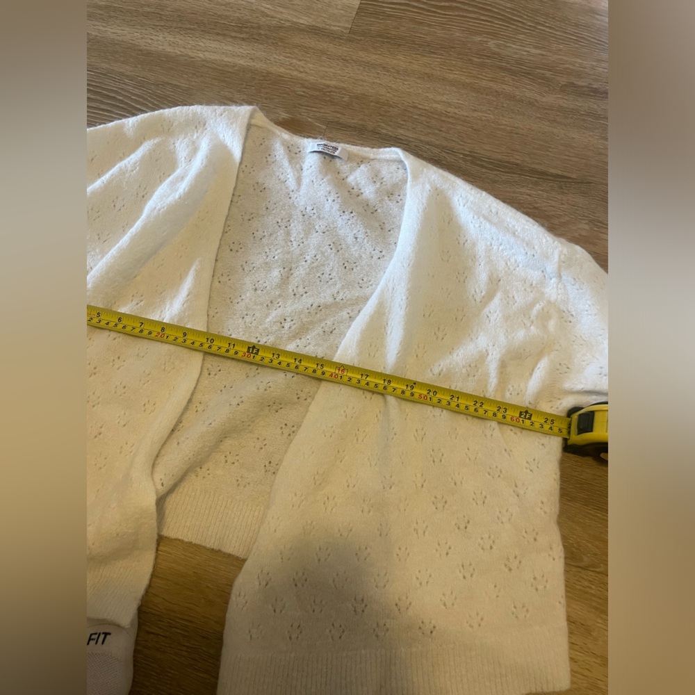 Smash + Tess Elegant White Open-Front Sweater - Picture 4 of 7